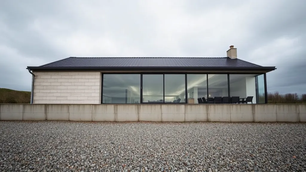A finished building by the studio, photographed from the street