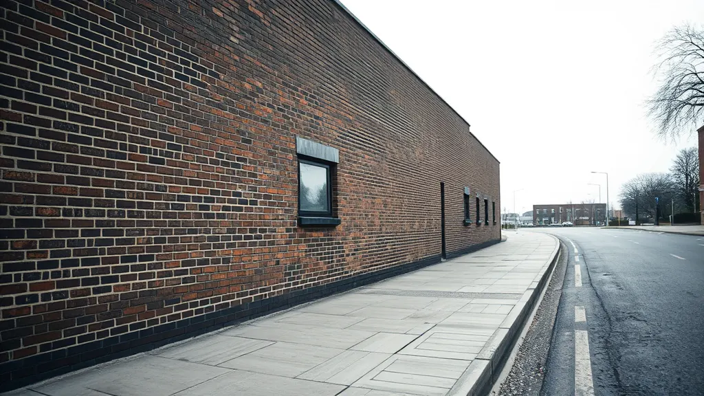 A finished building by the studio, photographed from the street